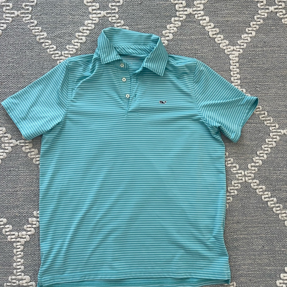 Vineyard Vines Sankaty Kids Blue Striped Polo Shirt